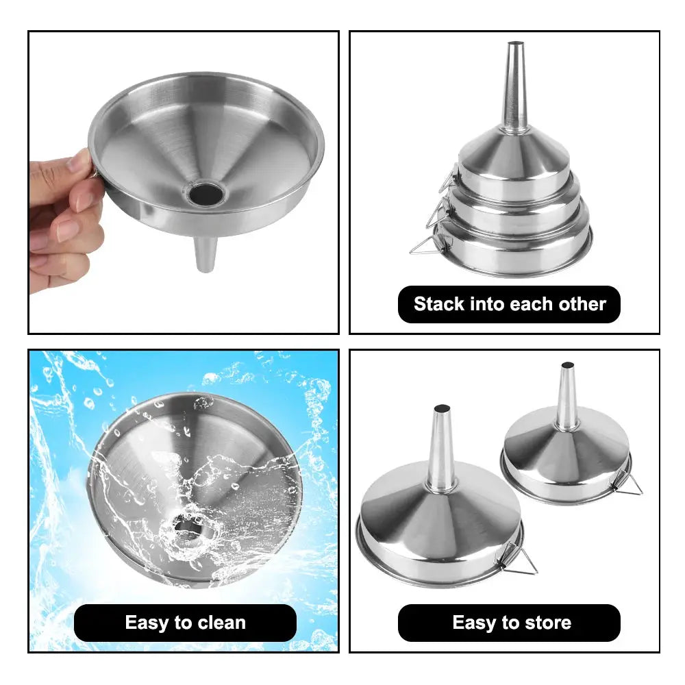 NICEYARD Eco Friendly Metal Funnel For Canning And Kitchen Tools Wide Mouth Bar Wine And Oil Flask