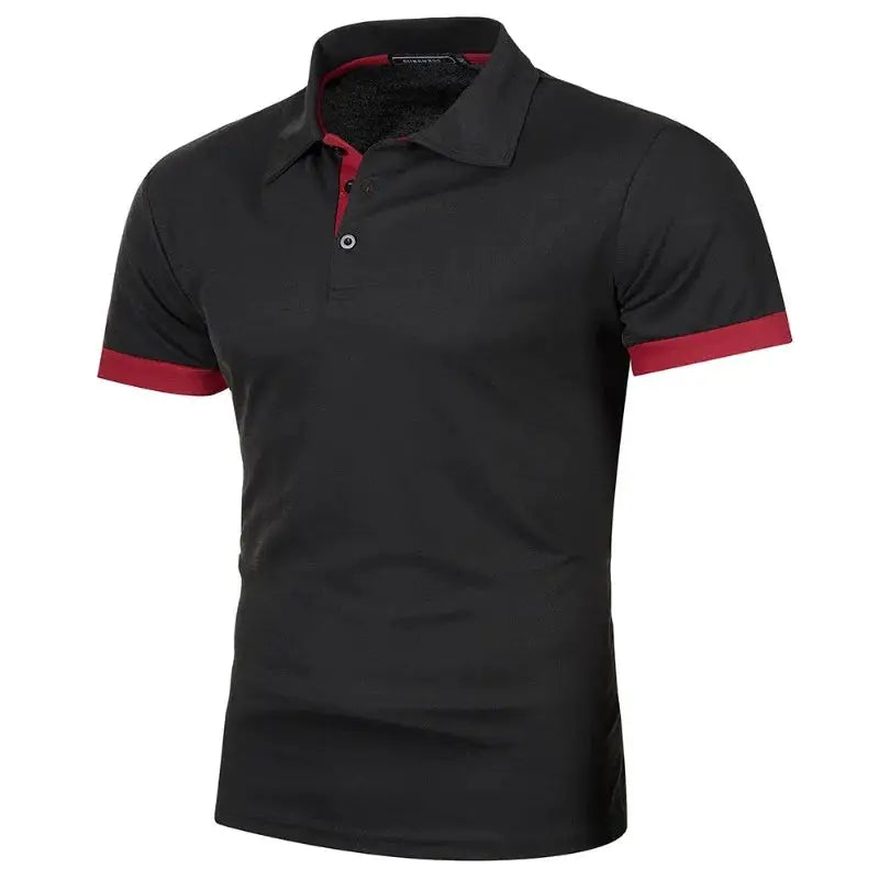 New Mens Short Sleeve Polo Shirt Solid Color Lightweight Lapel Tee For Summer Streetwear And Jogging