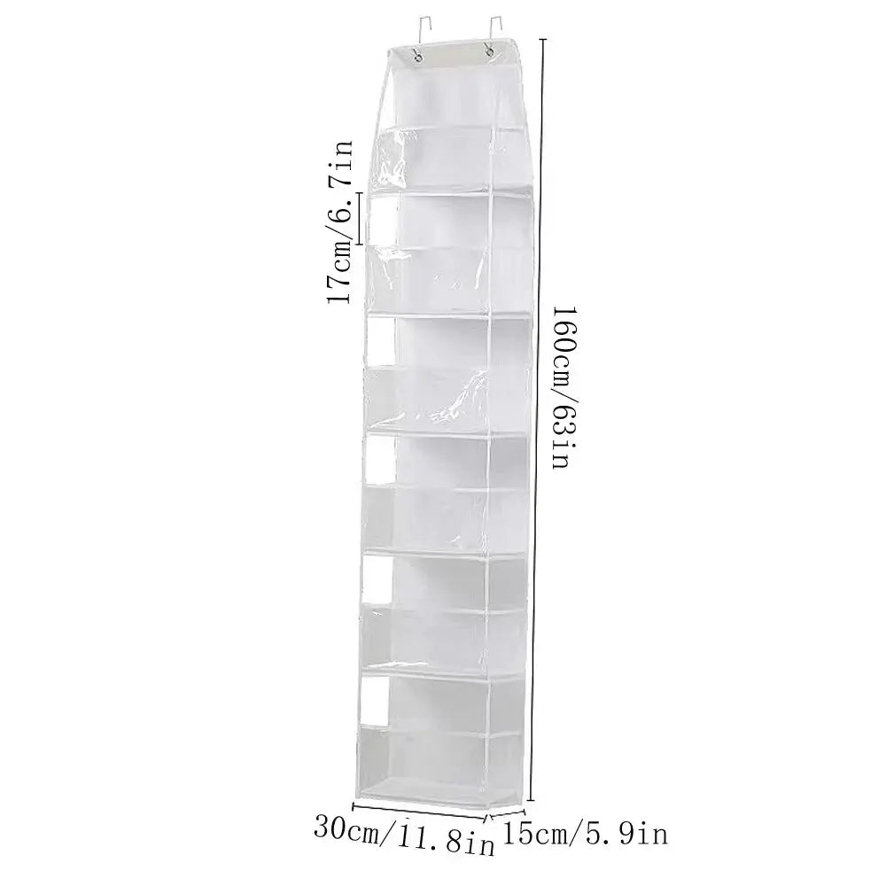 Over the Door Hanging Organizer 4 Or 6 Layer Storage for Cosmetics Nursery Bathroom Closet Bedroom Dorm