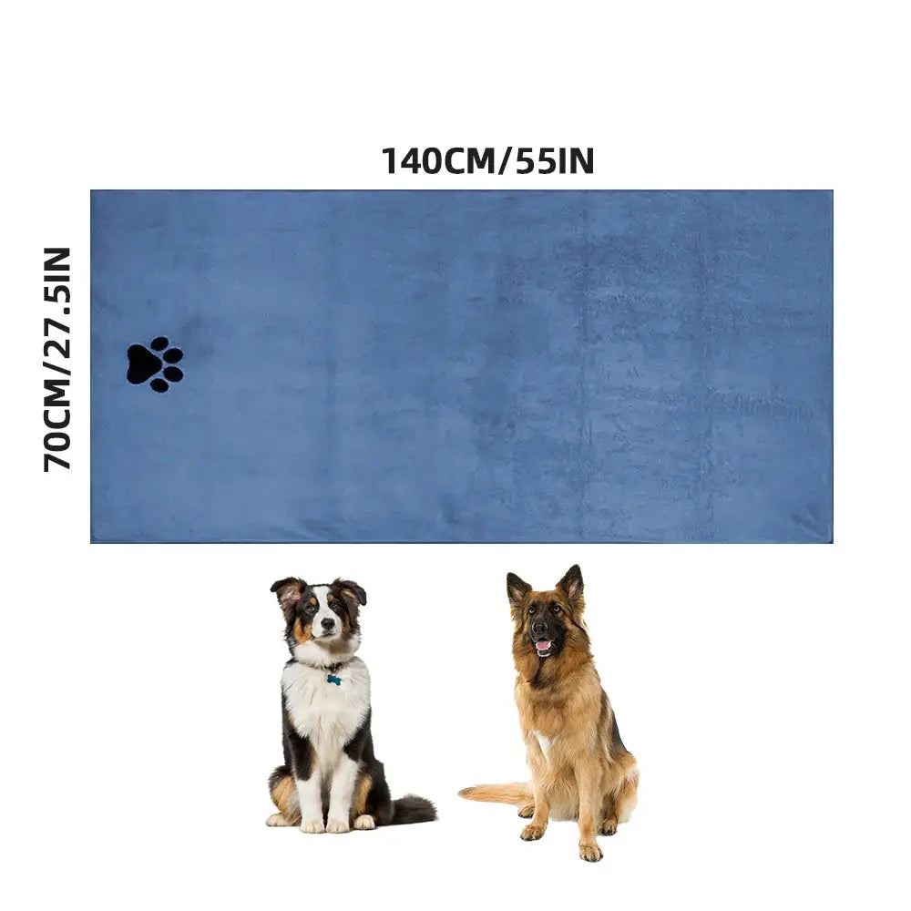 Three Size Options Microfiber Pet Bath Towel Embroidered Super Soft Absorbent for Cats and Dogs Grooming Supplies