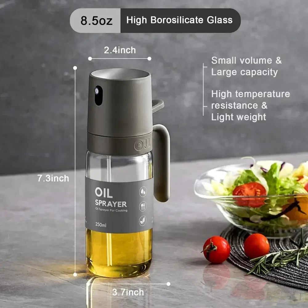 8.5oz Glass Oil Sprayer For Cooking Olive Oil Spray Bottle And Dispenser Ideal Kitchen Gadget