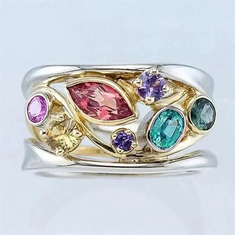 IFYOUOO Women Magnetic Therapy Ring Crystal Quartz Ionix Therapy for Weight Loss Lymph Drainage Jewelry - Simples Market