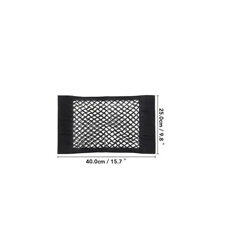 Universal Car Storage Bag Double Mesh Trunk Storage Net For Secure Organization Built In Fire Extinguisher Fixed Net