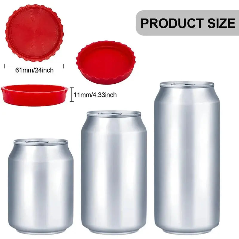 Food Grade Silicone Cola Cap Leak Proof Sealed Can Cap Reusable Dust Proof Cap For Beer Canned Beverages