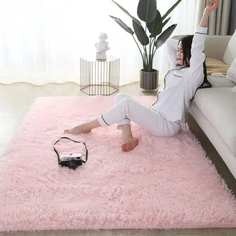 Fluffy Plush Velvet Carpet Rug for Living Room and Bedroom Lounge Soft Floor Mat for Kids Decoration