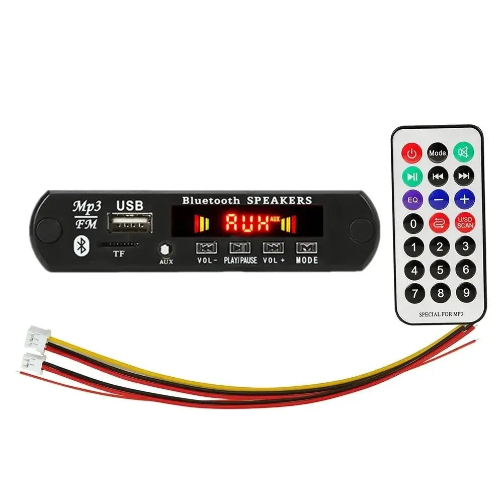 12V Bluetooth 5.0 MP3 Player Wireless Decoder Board USB TF FM Radio Call Module Car Kit for Speaker