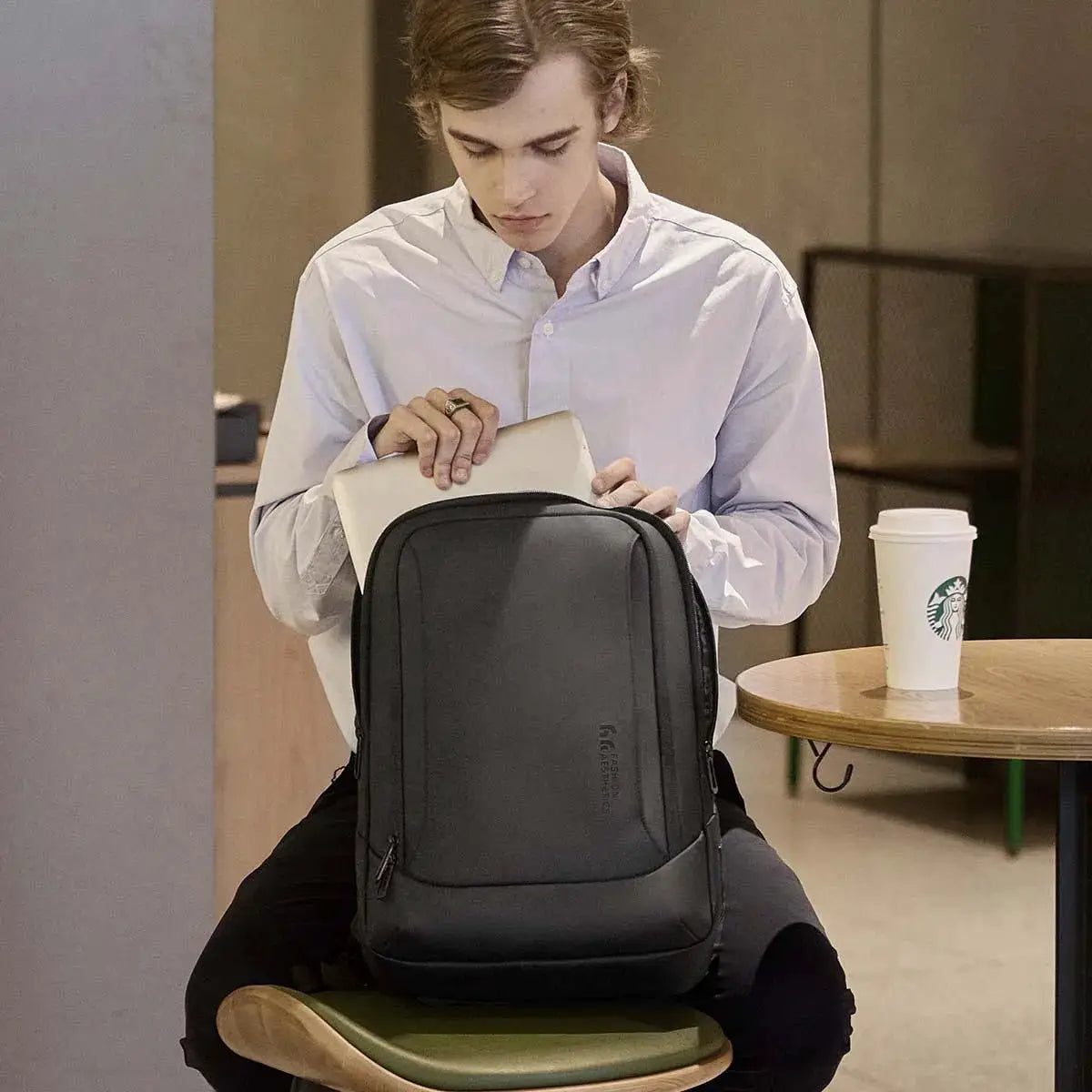 HK Men's Designer Laptop Bag Waterproof School Bags for College Boys Male Business Sports Travel Backpack Men With USB Charging - Simples Market