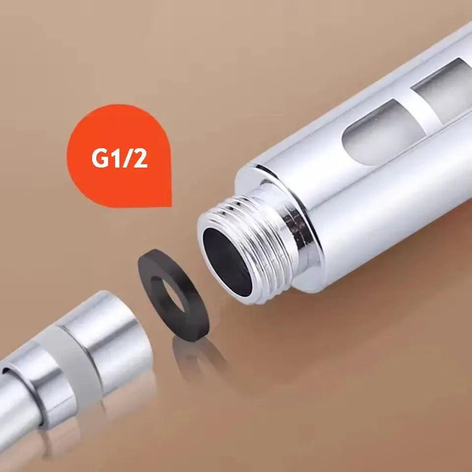 Simples Market chrome handheld shower head filter kit with gasket and G1/2 thread