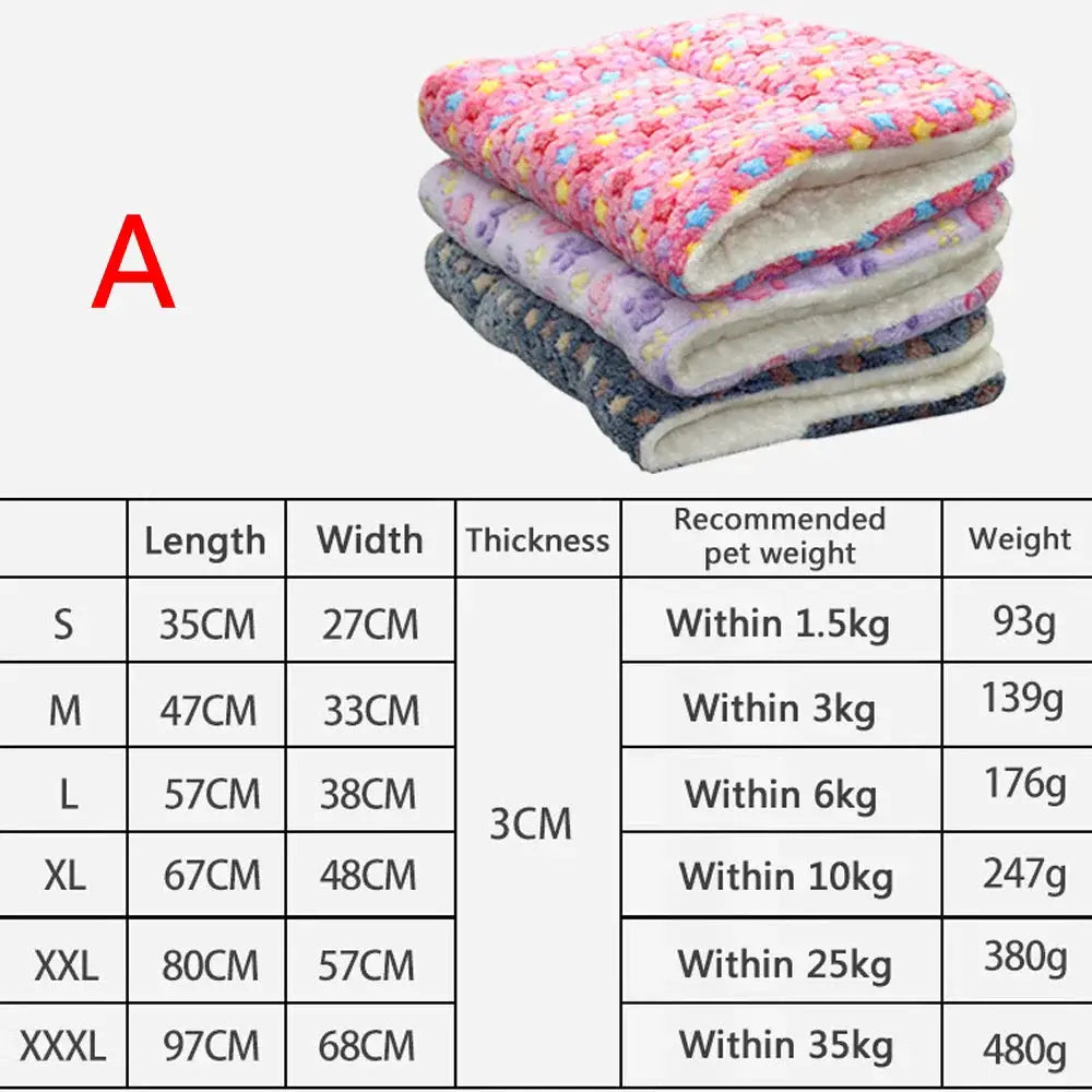 Thick Flannel Pet Mat Bed For Dogs And Cats Soft Sleeping Mat Blanket For Puppies And Kittens