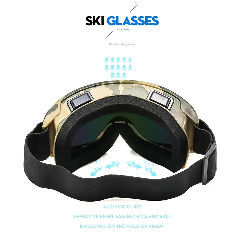 SummitVision Large Frame Ski Goggles Colorful Lens Anti Collision Anti Glare For Snowboarding And Skiing