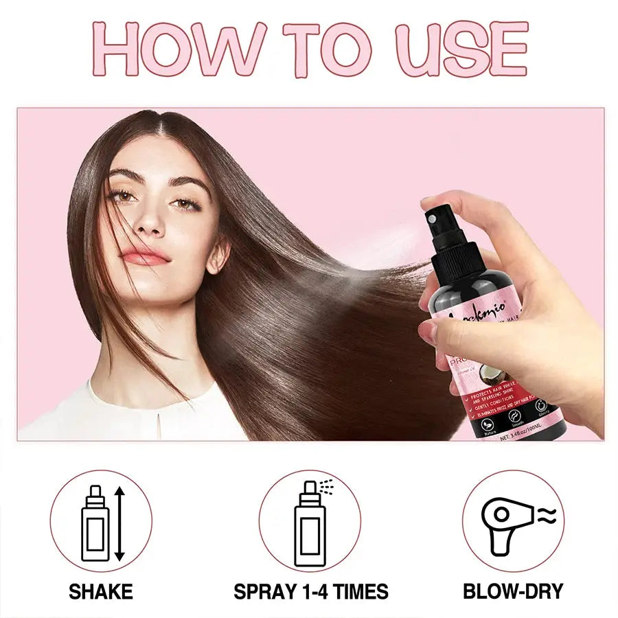 Thermal Protection Hair Spray Heat Protector Serum For UV Shield Moisturizing Hair Care For All Hair Types