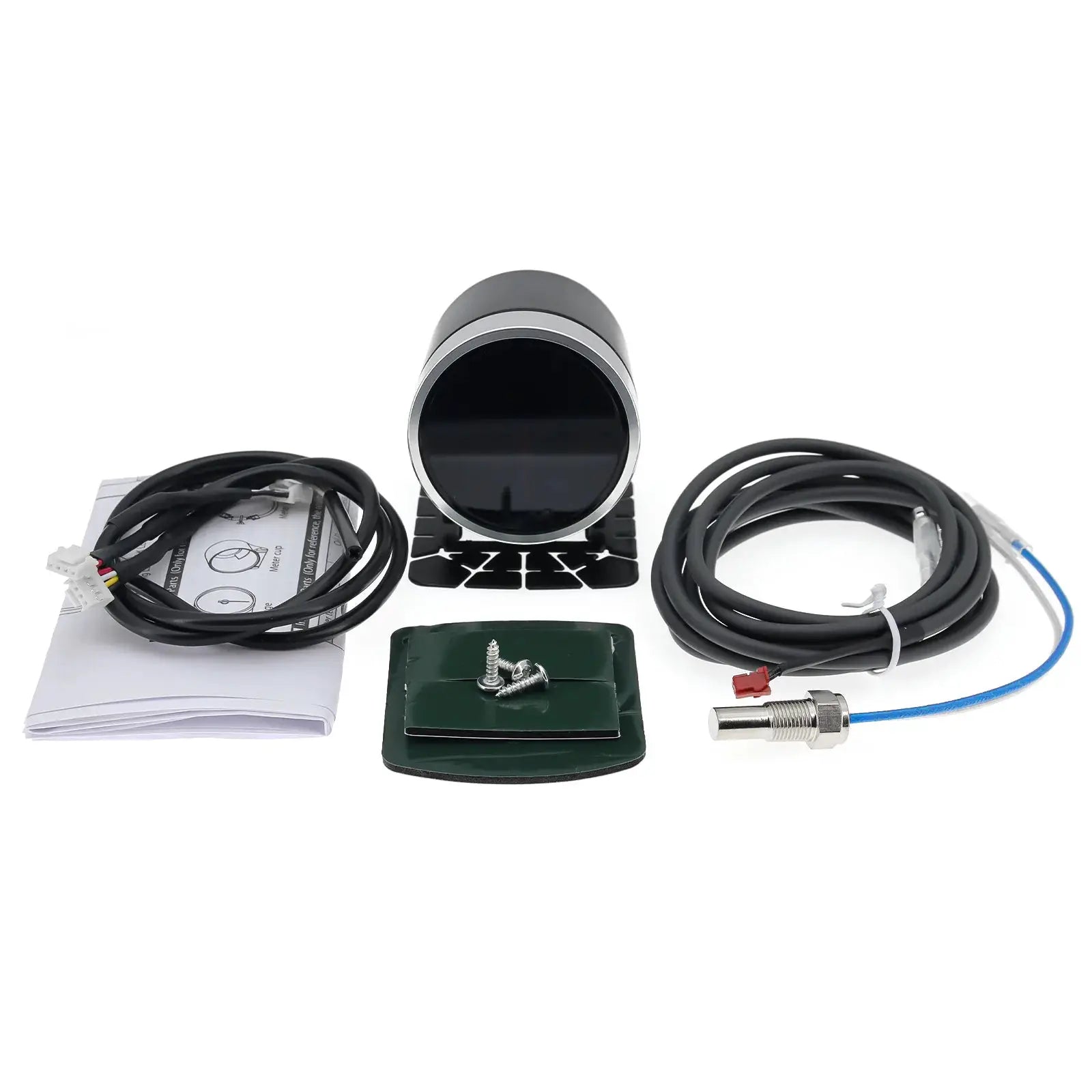 Simples Market universal 52mm 12V eight-color racing gauge kit for oil pressure and temperature readings.
