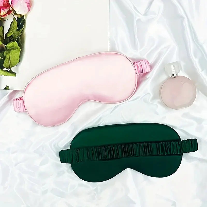 DreamSilk Double Sided Imitation Silk Sleep Eye Mask With Adjustable Strap For Blackout Travel And Naps