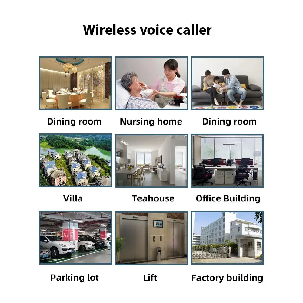 Simples Market 2-pack H8-2T wireless home intercoms; 12 scene settings for dining room, nursing home, villa, office