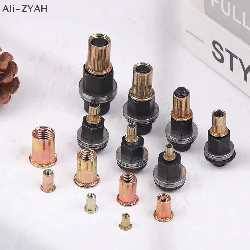 10 Piece Hand Rivet Nut Tool Set Manual Riveter Kit With M3 To M12 Nut Heads For DIY Repair