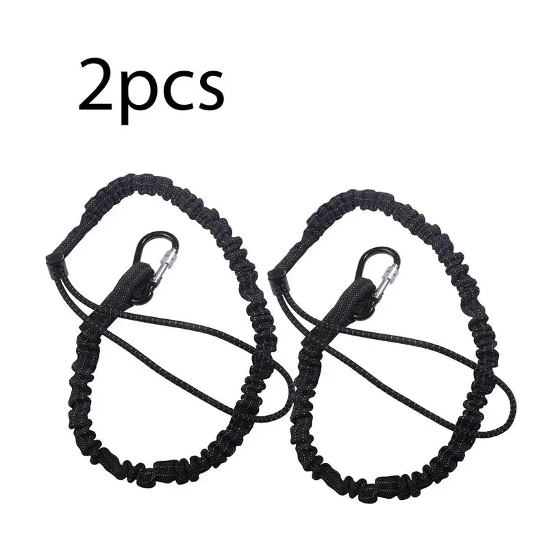 Safety Bungee Tether Tool Lanyard With Carabiner Hook For Climbing And Aerial Work Anti Falling Safety Rope