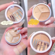 MAFFICK Three Color Concealer Palette For Dark Circles Blemishes And Eye Bags Professional Grade Coverage