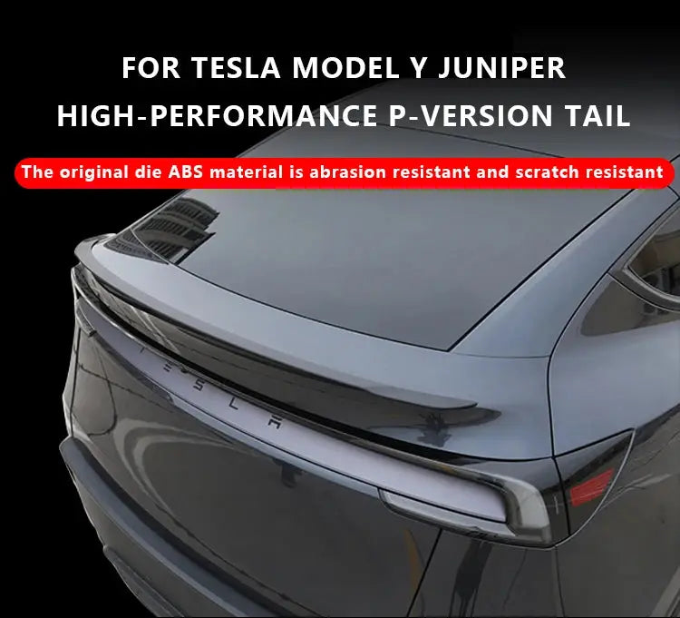 ABS carbon fiber pattern spoiler for Tesla Model Y Juniper 2025 trunk wing by Simples Market