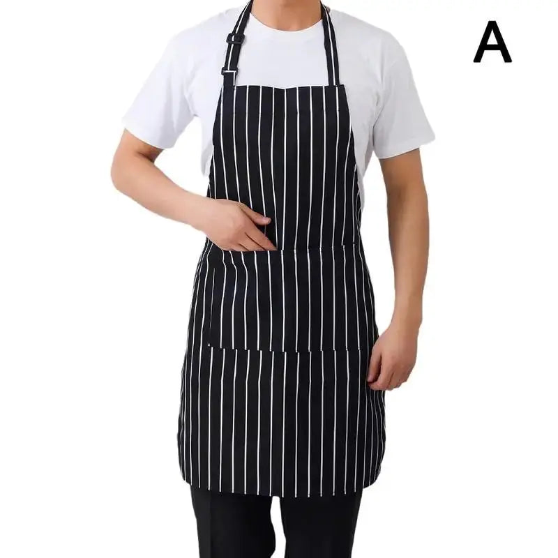 Halterneck Kitchen Apron With Pockets For Men And Women Sleeveless Chef Catering Waiter Printing BBQ