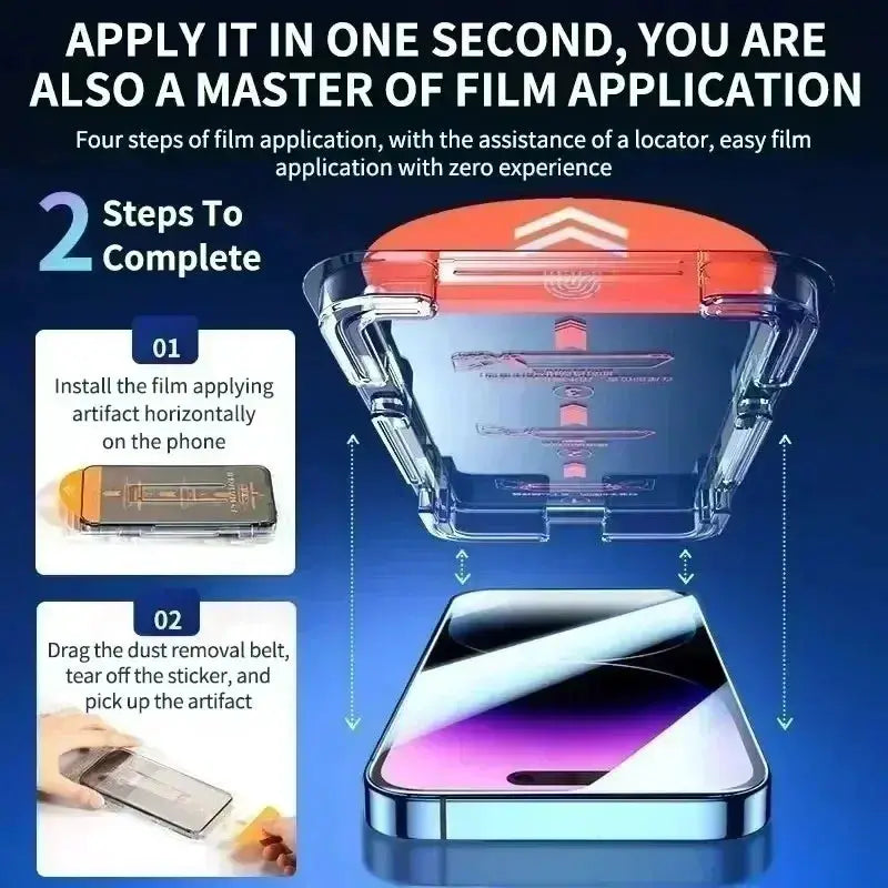 ShieldPlus PrivacyGuard Screen Protector For iPhone 11 To 17 Pro Max Mini XS X Dust Free Installation Anti Spy Glass