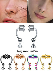 Magnetic Nose Ring Set Stainless Steel Horseshoe Clip Non Pierced Nose Hoop Easy Non Piercing Jewelry Two Pcs Or Five Pcs