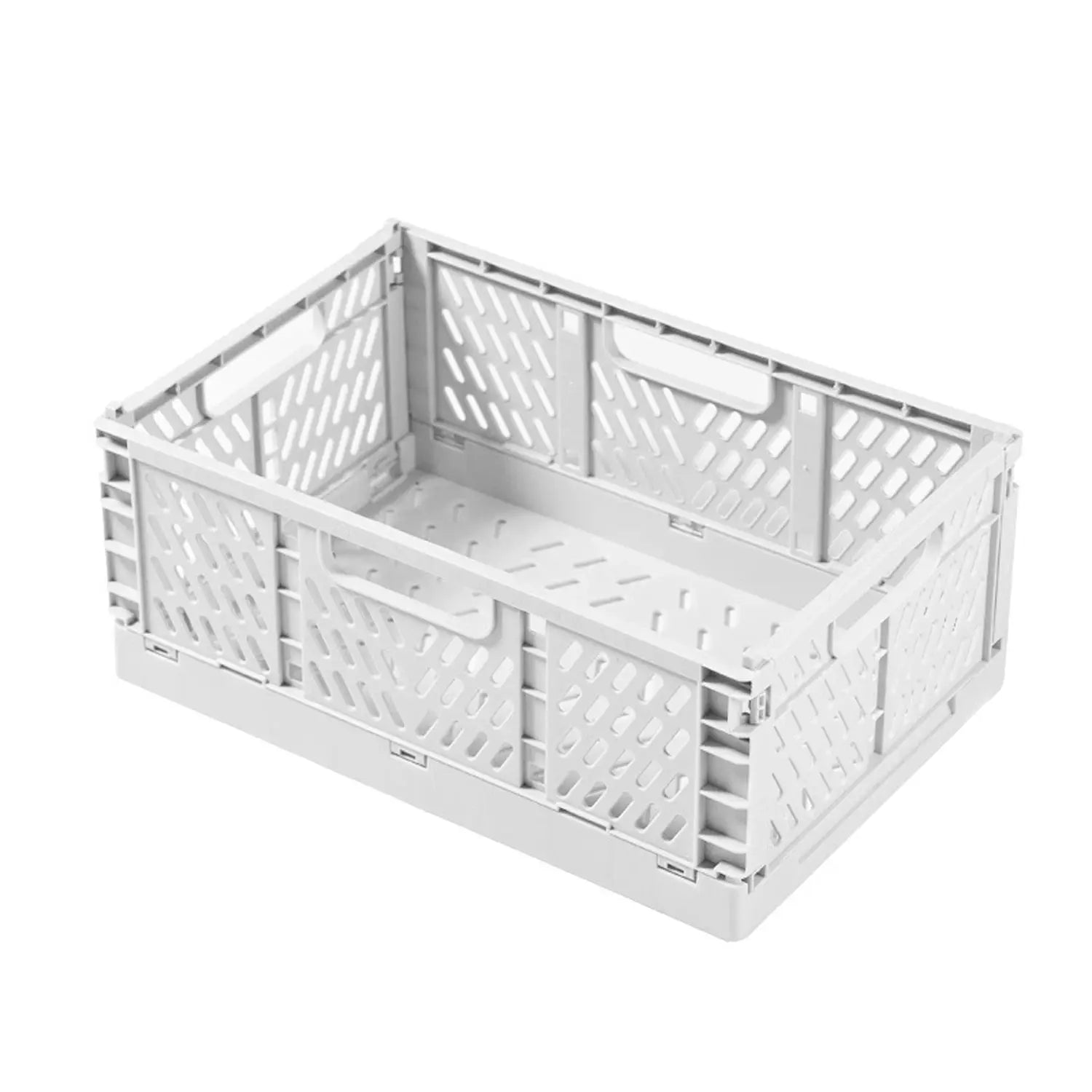 Simples Market plastic foldable storage crate with handles and vented sides