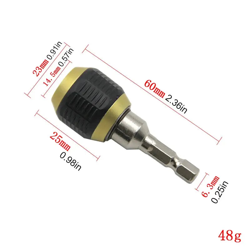Large Head Quick Release Extension Rod For Drill Driver Self Locking Hexagonal Handle For Fast Bit Changes