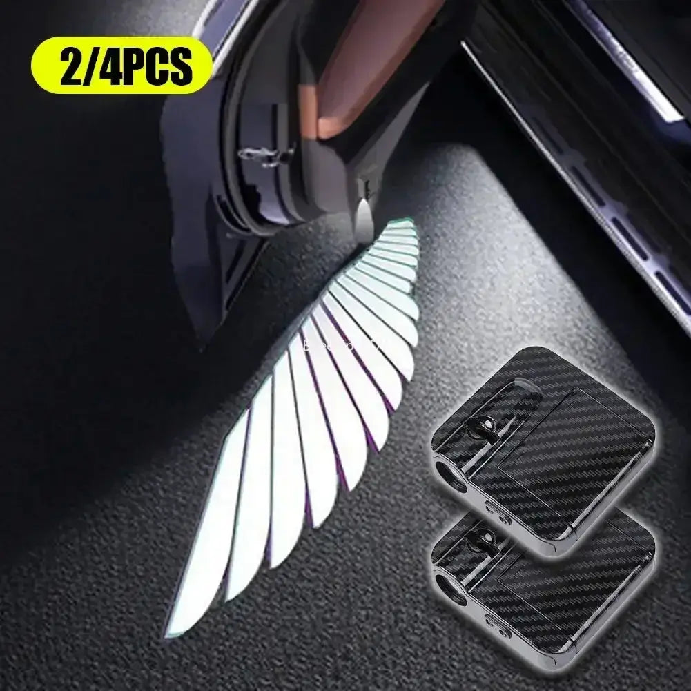 Simples Market car door projector, wireless HD laser LED welcome lights, 2/4-pack, battery-powered auto accessory