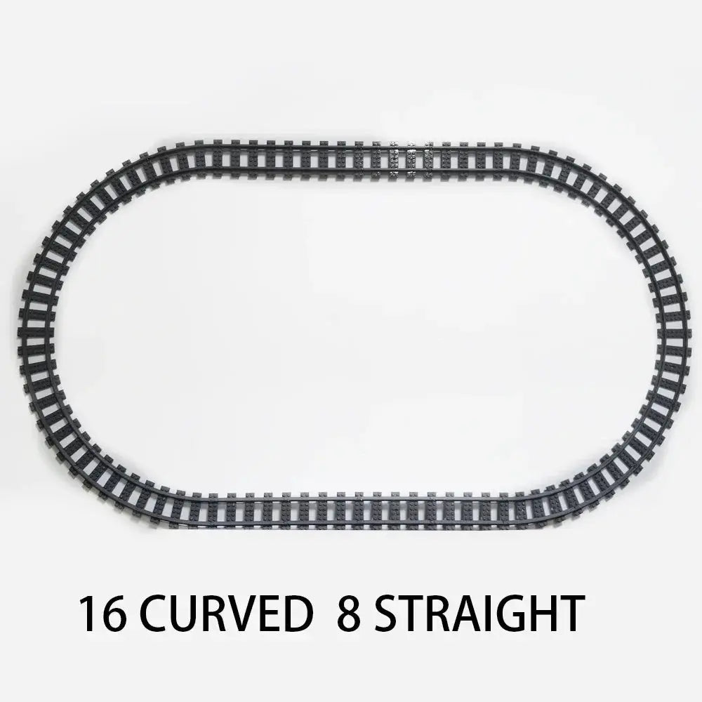 MOC Compatible Train Track Set With Straight And Curved Rails Switches And Crossings For Kids 6 Plus 10 To 100 Pieces