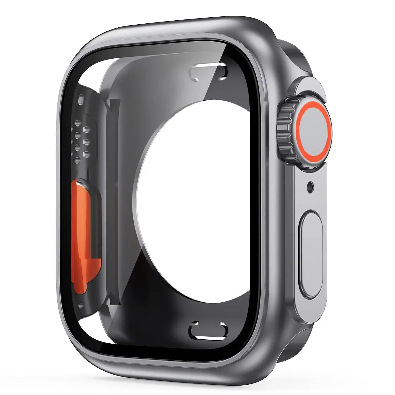 Apple Watch bumper case with transparent PC front and rear protector for 40–45mm models
