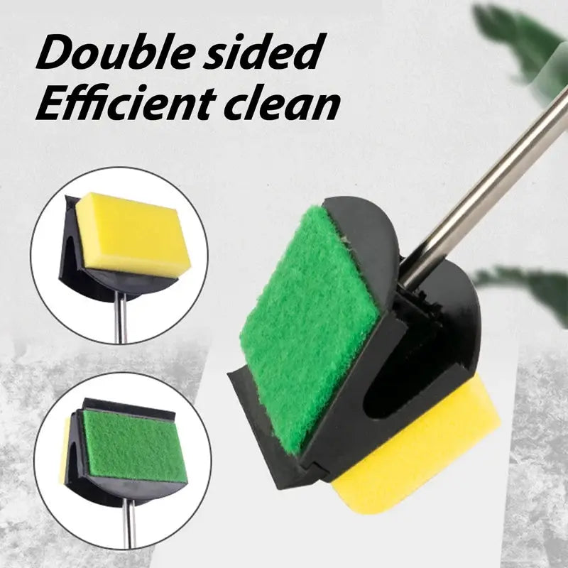 Aquarium Glass Cleaning Brushes And Algae Scraper Set For Fish Tank Stainless Steel Floating Cleaner And Sponge Tools