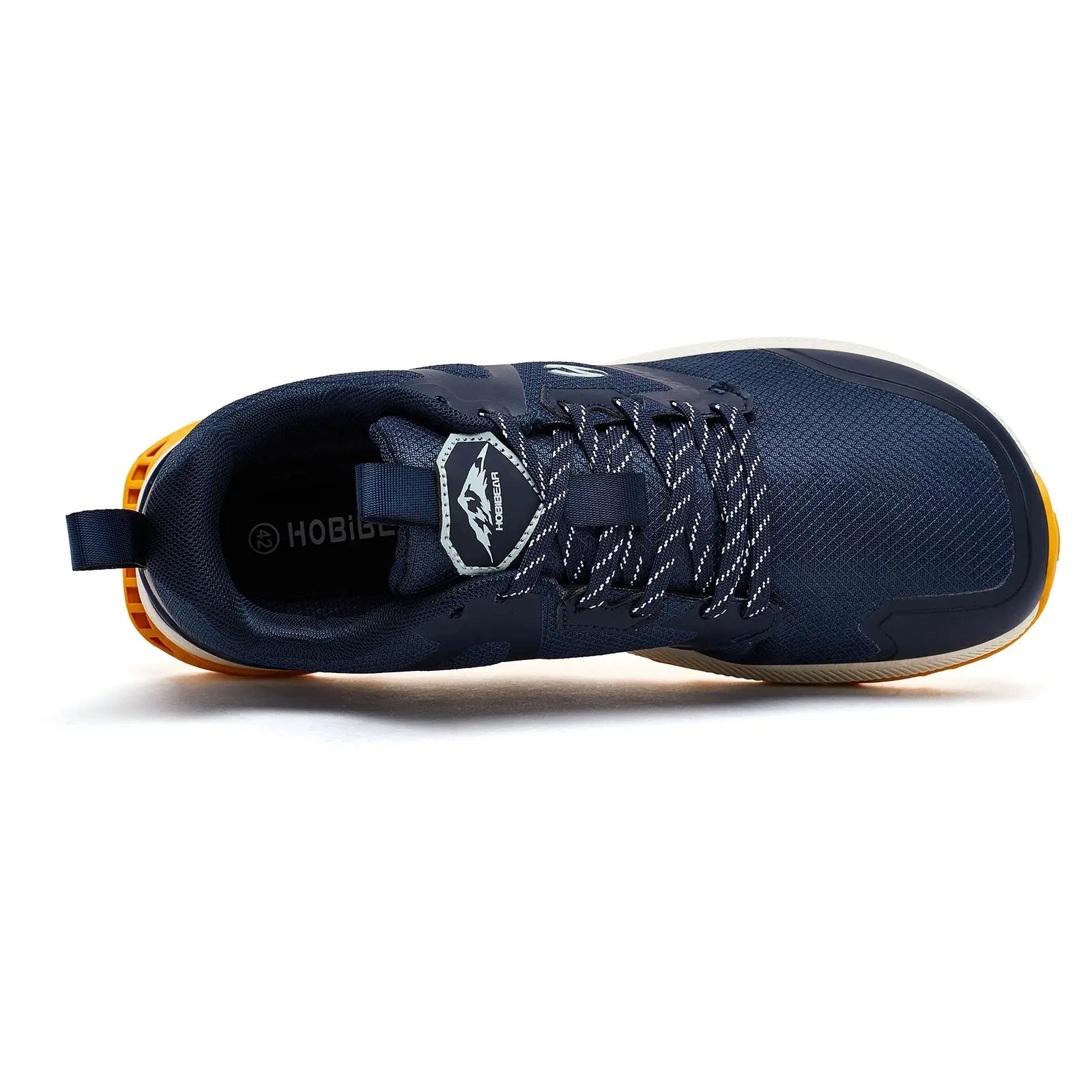 HOBIBEAR Unisex Hiking Sneakers Lace Up Walking Shoes Outdoor Travel Artificial Leather Non Slip Rubber Sole