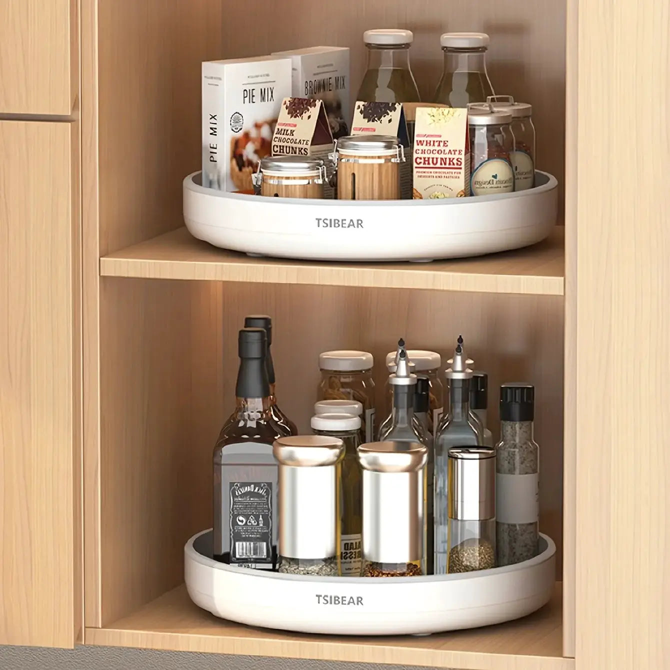 NovaHome Kitchen Turntable Rotating Organizer For Spices And Cosmetics 360 Degree Countertop Storage Rack