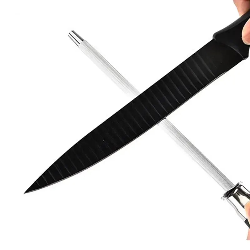 Professional Carbon Steel Knife Sharpener Rod With ABS Handle For Durable Kitchen Tool