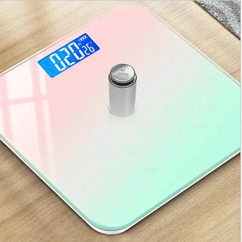 NovaScale Gradient Color Intelligent LCD Electronic Scale Tempered Glass Platform For Precise Weight Measurement