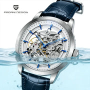 Pagani Design Luxury Skeleton Dial Automatic Mechanical Watch For Men Leather Watches Waterproof Sports Style