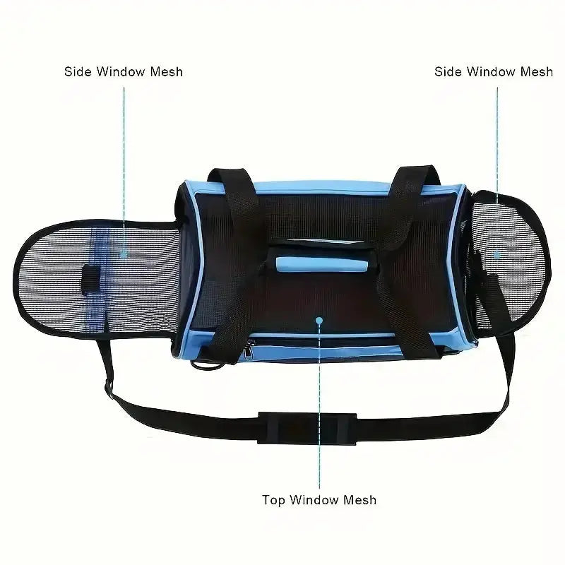 Portable Pet Carrier Bag Breathable Mesh For Small Dogs And Cats Travel Outdoor Handbag
