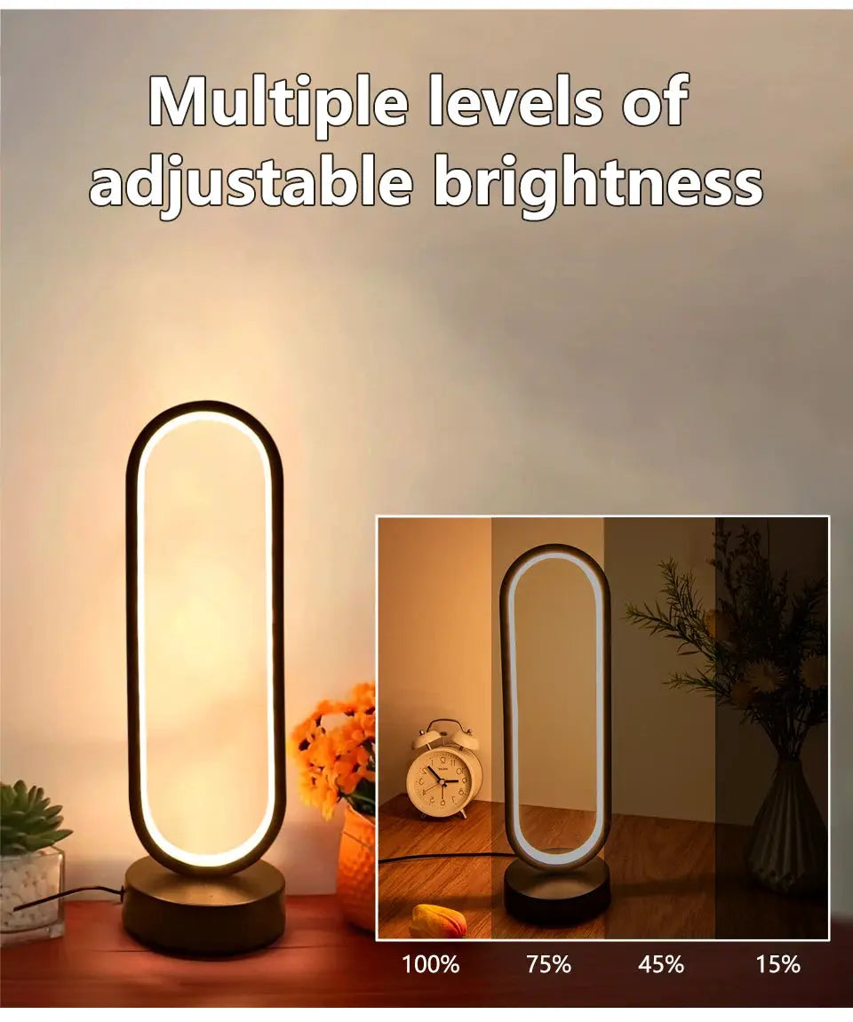 Bedroom ring night lamp by Simples Market; three-color dimmable LED ambient light for nightstand