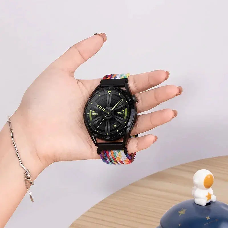 20mm 22mm Nylon Band for Samsung Galaxy Watch 6 5 4 40/44mm 5Pro Active 2 Gear S3 Braided Elastic Bracelet for Huawei GT2/3 4Pro
