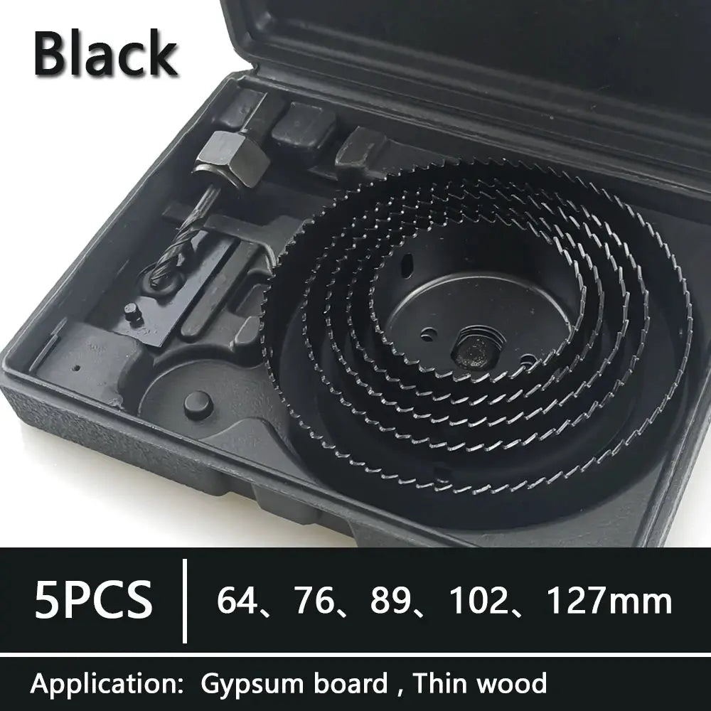 19 To 127mm Hole Saw Set Cup Style Wood Crown Drill Bit For Gypsum Board Wood PVC Plastic Density Board And Metal