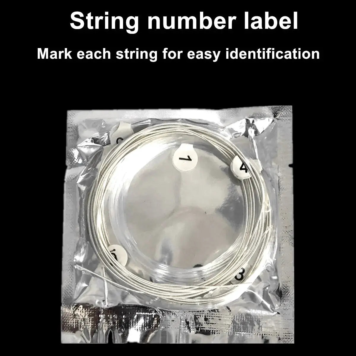 Miwayer 6 Piece Classical Guitar Strings Set Clear Nylon With Silver Plated Copper Windings Super Light Gauge