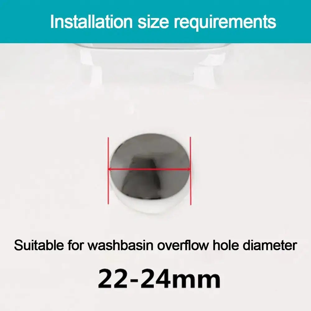 PureCraft Stainless Steel Basin Sink Overflow Cover Ring Insert For Round Drains Leakproof Polished Silver Finish
