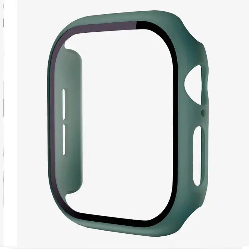 Simples Market Apple Watch protective case with tempered glass screen protector in green for 38–46mm iWatch models