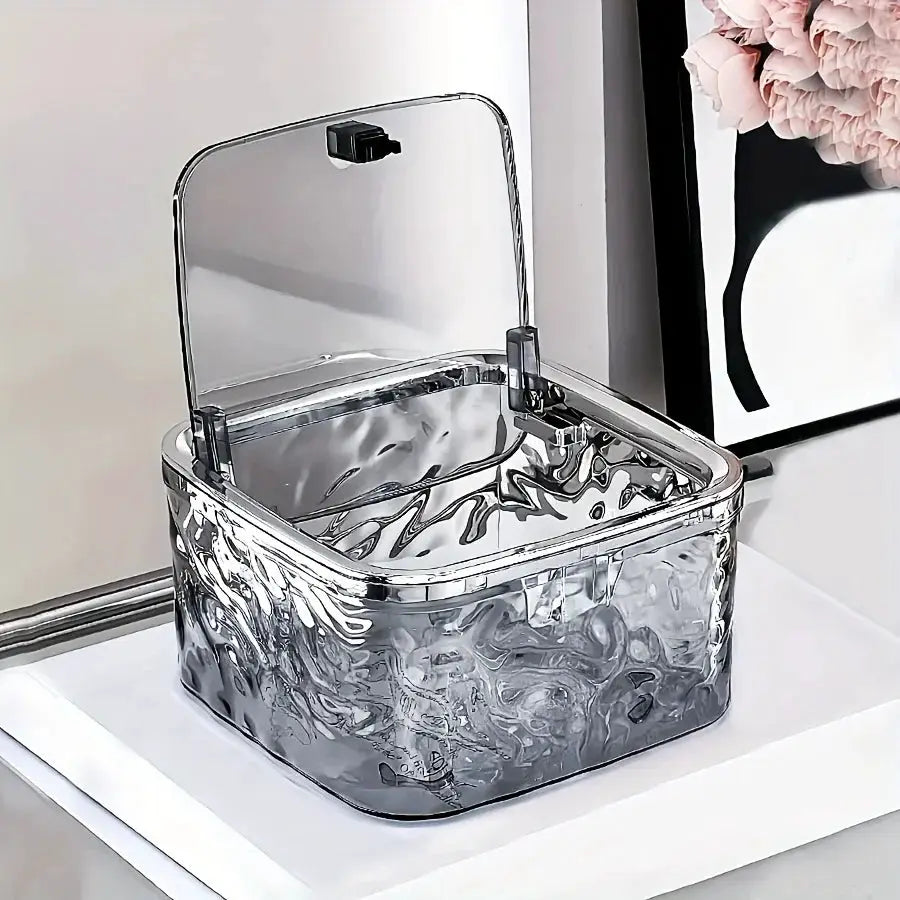 Clear Acrylic Hair Accessories Organizer Storage Box For Hair Ties Headbands Bows Cotton Swabs Bathroom