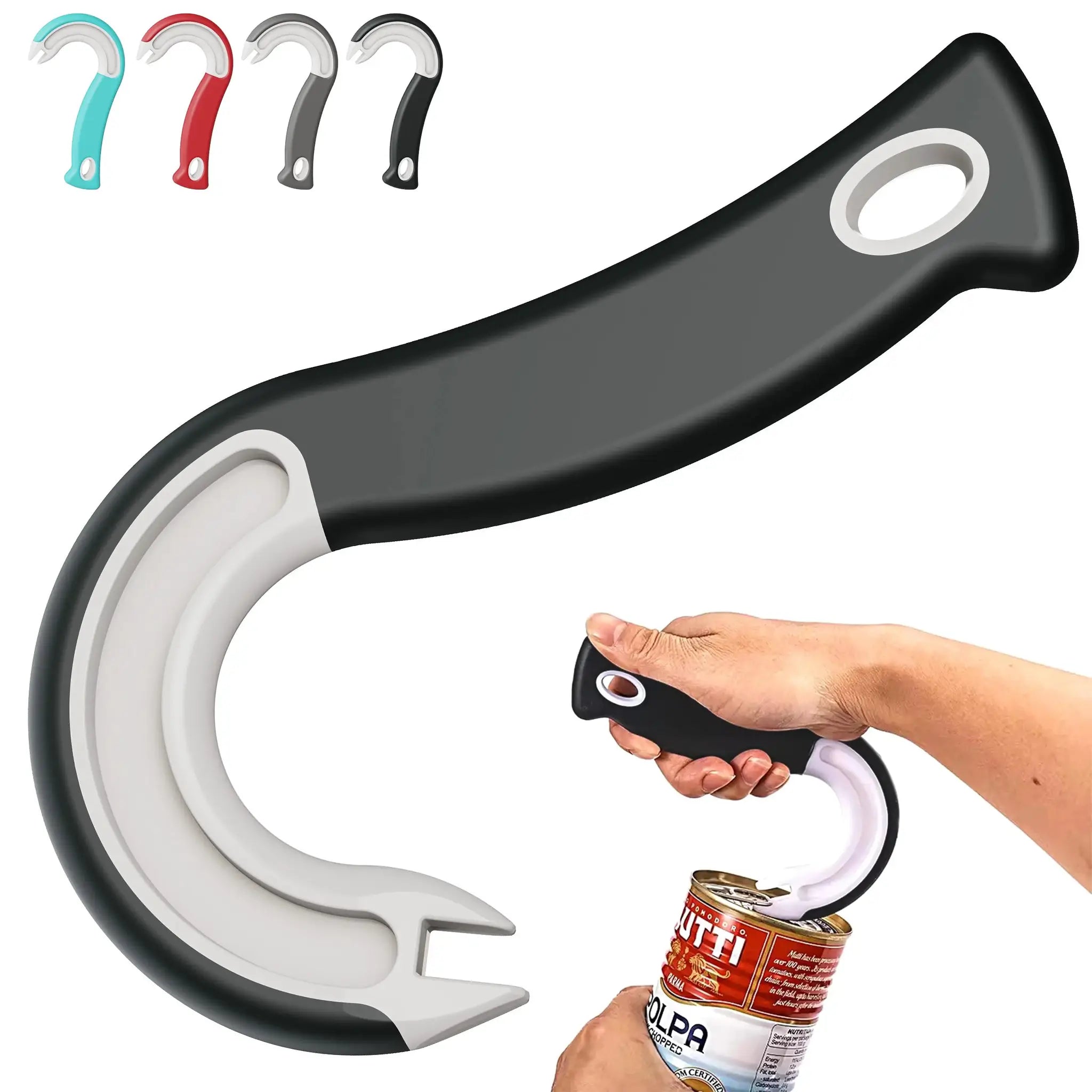 New Design Easy Grip Hook Can Opener Durable Plastic For Home And Restaurant Use Ideal Christmas Party Accessory