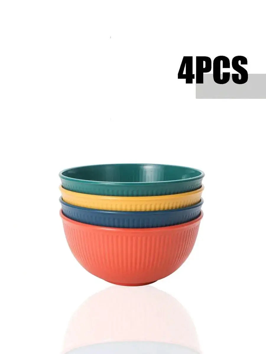 4 To 11 Piece Plastic Bowl Set Reusable And Durable For Camping Picnics Kitchen Microwave And Dishwasher Safe