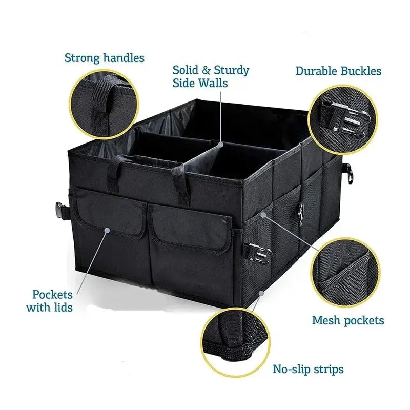 EcoCarry Car Storage Box Eco Friendly Ultra Durable Collapsible Trunk Organizer For Cars
