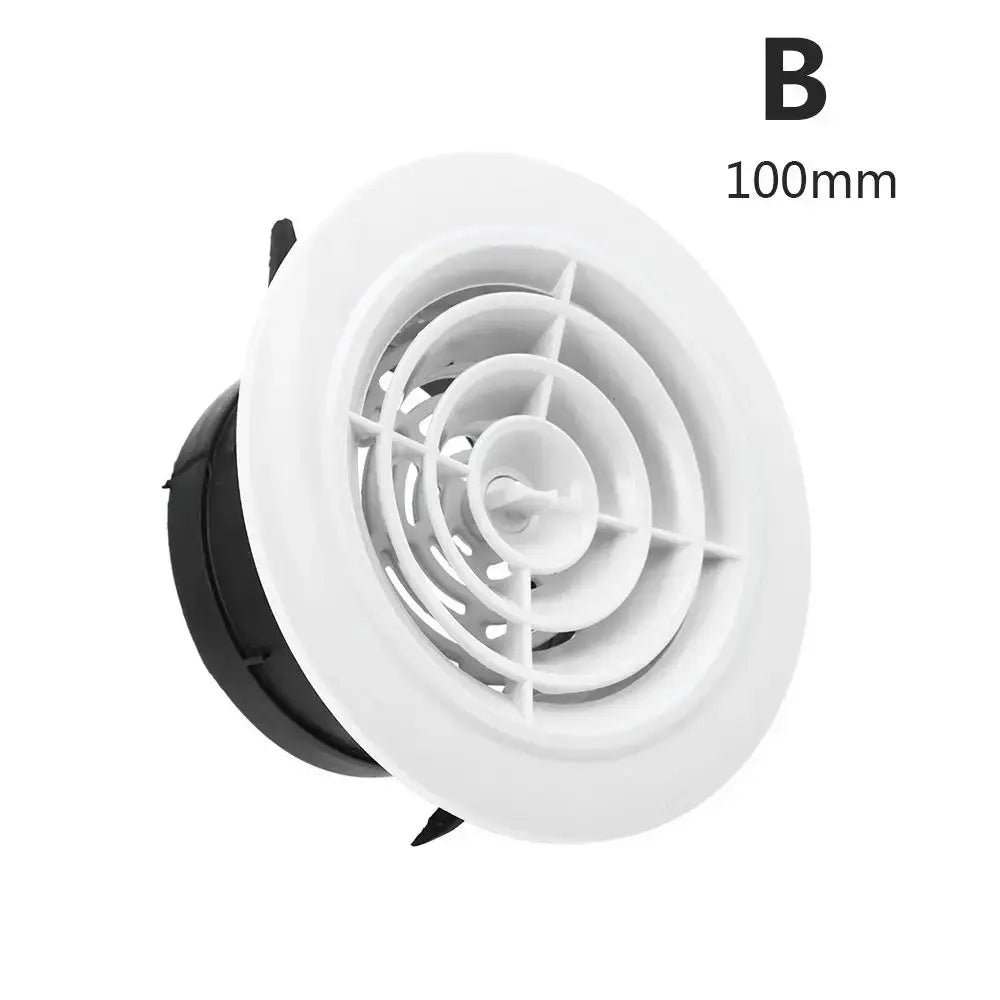 Round Ducting Ventilation Cover 100mm 150mm Air Vent Grille Extract Valve For Air Circulation Vents