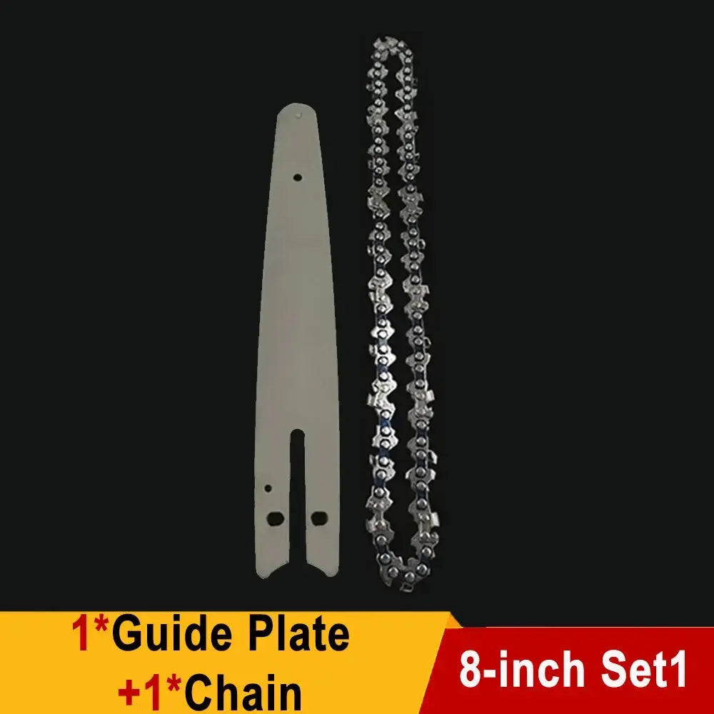 8 Inch Electric Chainsaw Bar Replacement One Quarter Inch Pitch With 22 Knives And 45 Link Chain For Garden Tools