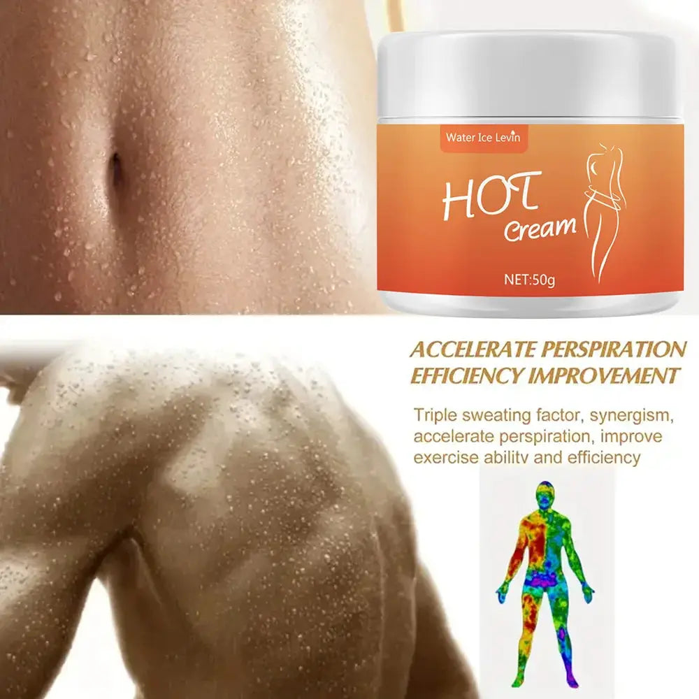 New Heat massage cream by Simples Market, 50g jar with orange label for body massage and fitness.